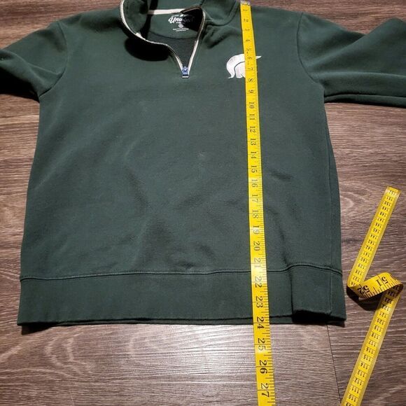 Unwind by League Michigan Spartans Pullover Quarter Zip Sweatshirt Mens Small - Picture 5 of 5